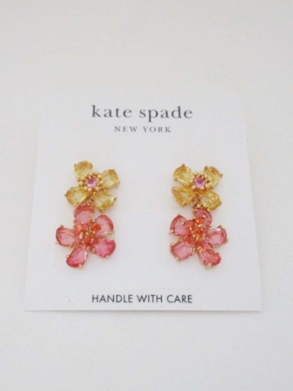KATE SPADE - Paradise Flower Double Drop Earrings